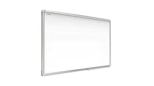 ALLboards Magnetisches Whiteboard 150x100cm Magnettafel mit Aluminiumrahmen Premium EXPO und Stifteablage, Weiß Magnetisch Tafel, Trocken Abwischbar, Wiederbeschreibbar Weißtafel
