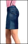 Slim Skirt eng sitzender Minirock elastisch figurformend, straff um Po und Oberschenkel (S-M = 34-40)