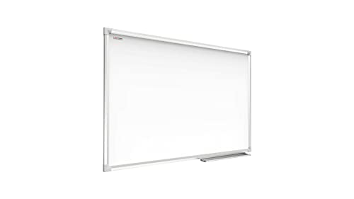 ALLboards Magnetisches Whiteboard 120x90cm Magnettafel mit Aluminiumrahmen und Stifteablage, Weiß Magnetisch Tafel, Trocken Abwischbar, Wiederbeschreibbar Weißtafel