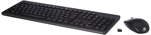 HP 230 Maus und Tastatur (kabellose Maus und Tastatur, USB Dongle, bis zu 16 Monate Akkulaufzeit, QWERTZ-Layout) schwarz