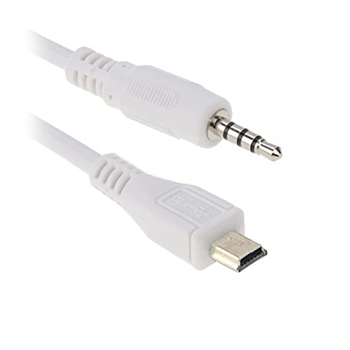 F58 USB Mini Stecker auf 3,5mm Klinken Audio Kabel Adapter USB Klinke Adapter Mini USB Stecker (5pin) auf 3,5mm Klinkenstecker (4polig), Kabellänge: ca. 30cm