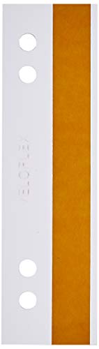 Veloflex 2002100 - HEFTFIX Heftstreifen aus selbstklebender Hartfolie, 105 mm lang, Lochabstand 60 und 80 mm, glasklar, 100er Packung