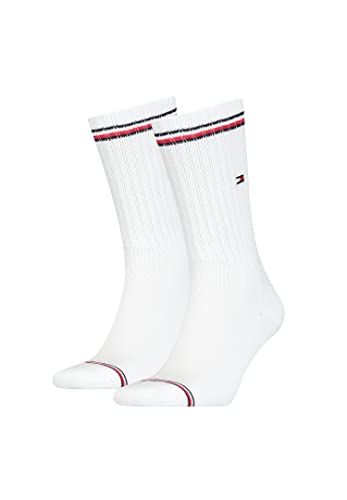 Tommy Hilfiger Herren Iconic Socken, Weiß, 43-46 EU (2er Pack)