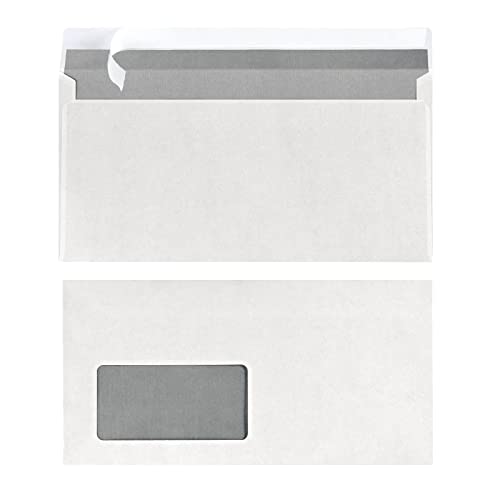 Herlitz Briefumschläge DIN lang haftklebend (mit Fenster | 100 Stück)
