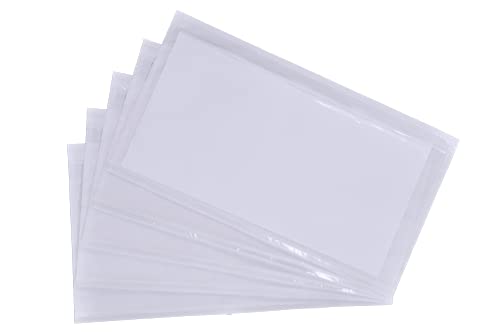 Pakomat, transparente selbstklebende Frachtbrieftaschen DIN DL 24 x 13 cm 50 Stück, selbstklebende transparente Dokumententaschen, Rechnungstaschen, für Frachtbriefe, Urkunden, Rechnungen