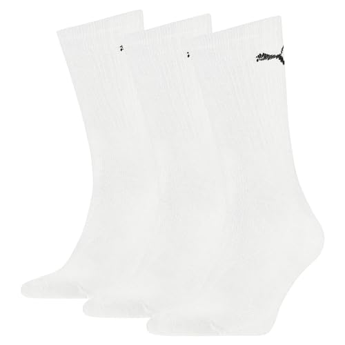 PUMA Herren Crew Socken, Weiß, 43-46 EU