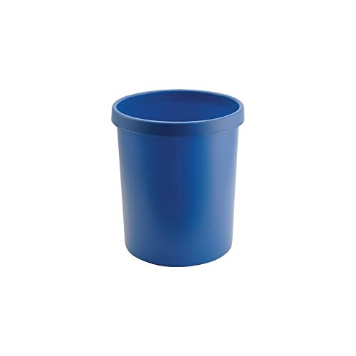 helit H6106134 - Papierkorb „the german“ 30 Liter, blau, mit umlaufendem Griffrand, aus Kunststoff, 1 Stück