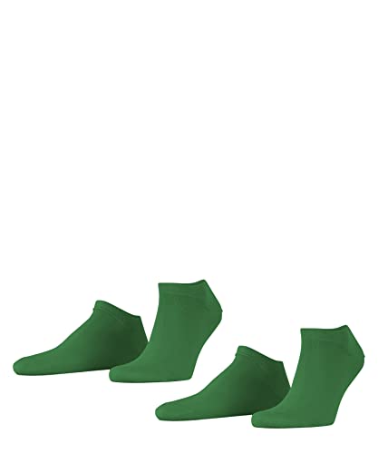 ESPRIT Herren Sneakersocken Basic Uni 2-Pack M SN Baumwolle kurz einfarbig 2 Paar, Grün (Grass Green 7290), 47-50