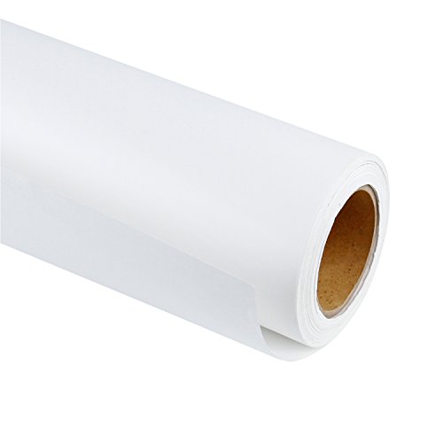 RUSPEPA Weiß Kraftpapier - Natürliches Recyclingpapier, Kraftpapierrolle Ideal für Kunsthandwerk, Kunst, Kleine Geschenkverpackungen, Verpackung, Post, Versand und Pakete - 91.4 cm x 30 m