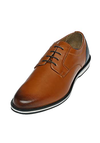 BioFlex Men DANY Business Classic Shoes braun | hochwertiges Leder im Running Shoe-Look | optimale Dämpfung, besonders leicht | Fußbett aus Memory Foam | Größen 40-46 (Numeric_40)