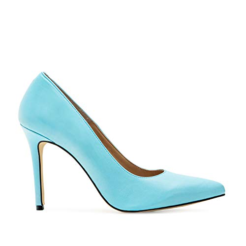 Andrés Machado - Business High Heels für Junge Frauen aus Glatt- oder Rauleder - Diana - Elegante Damenschuhe mit Absatz Stilettos High Heels für den Sommer - Hellblau, EU 35