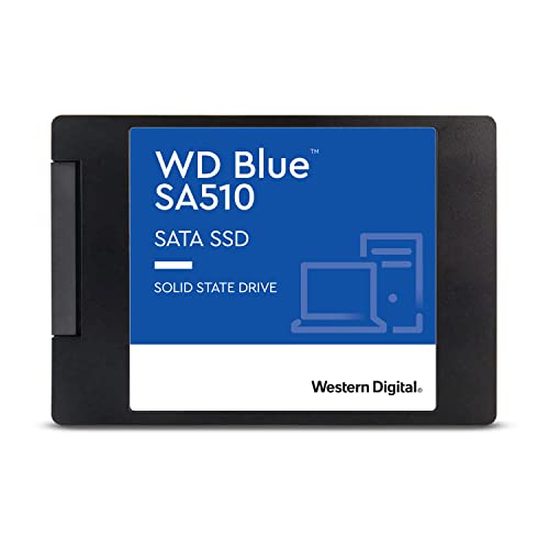 WD Blue SA510 SATA SSD 1 TB 2,5 Zoll (Lesen bis 560 MB/s, Schreiben bis 520 MB/s, Upgrade für PC/Laptop, dreimonatiges Probeabo von Dropbox Professional, Western Digital SSD Dashboard)