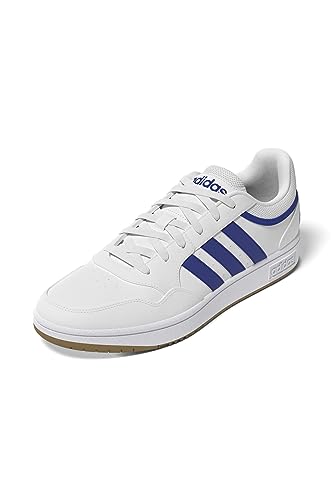 adidas Herren Hoops 3.0 Low Classic Vintage Shoes Basketball Shoe, FTWR White/Team royal Blue/Gum 3, 42 EU