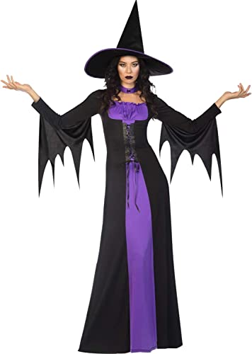 amscan 9908296 Klassisches Hexen Halloween Kostüm für Erwachsene Damen Kleidergröße 50-52