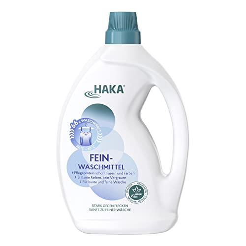 HAKA Feinwaschmittel, Flüssigwaschmittel für Feines, Seide & Buntes, 66 Waschgänge, 2 l