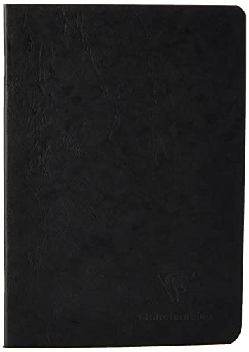 Clairefontaine 733101C Heft AgeBag (DIN A5, 14,8 x 21 cm, blanko, ideal für Ihre Notizen und Zeichnungen, 48 Blatt) 1 Stück schwarz