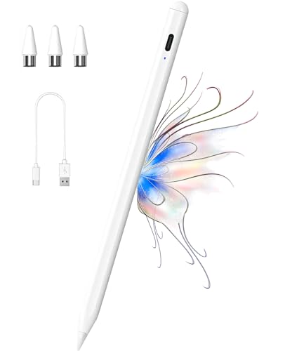 Stylus Stift für Touch Screens mit Magnetischem Design, Kenkor Tablet POM 1,5 mm Feder für Android iOS Pen -iPad/Pro/Air/Mini/iPhone/Huawei/Samsung/Smartphones und Tablets Geräte (Weiß)
