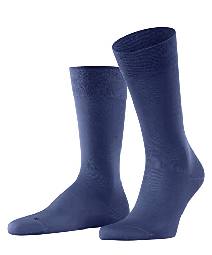 FALKE Herren Socken Sensitive Malaga M SO Baumwolle mit Komfortbund 1 Paar, Blau (Sapphire 6055), 43-46