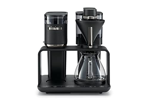 Slow Coffee Kaffeemaschine mit integriertem Melitta EPOS: einzigartiges Zubereitungssystem und innovatives Design, mattschwarz und silber