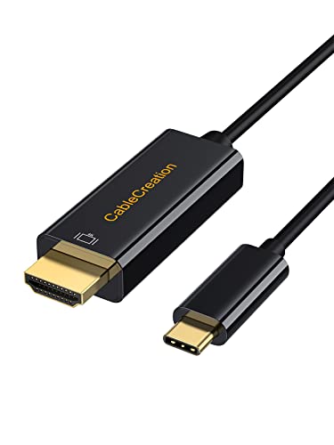 CableCreation USB-C auf HDMI Kabel 1.8M, 4K USB Typ C auf HDMI Kabel(Thunderbolt 3/4), USB C HDMI Adapter für Galaxy S22/S20, MacBook Pro/Air 2020, iPad Pro 2021/2020, Surface Book 2, XPS 15.usw