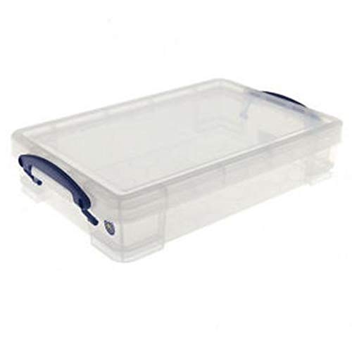 Really Useful Box 3 x Aufbewahrungsbox 4,0 Liter - für A4 Papier - transparent