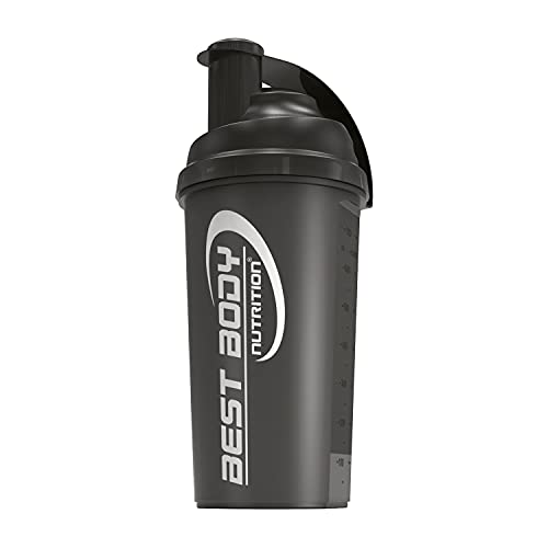Best Body Nutrition Eiweiß Shaker - Schwarzer Stahl - Protein Shaker - BPA frei - 700ml