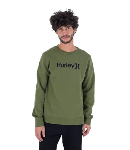 Hurley Herren Seasonal OAO Crew Fleece Sweatshirt, Moss Green, L