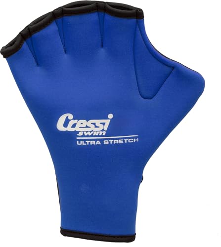 Cressi Aqua Fitness Handschuh Swim Gloves, blau, M, DF200021