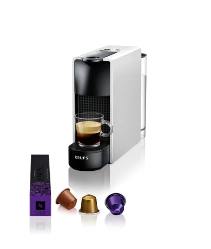 Krups Nespresso XN110E Essenza Mini kompakte Kaffee-Kapselmaschine | 1260 W | 19 bar Pumpendruck | automatische Abschaltung | Silber