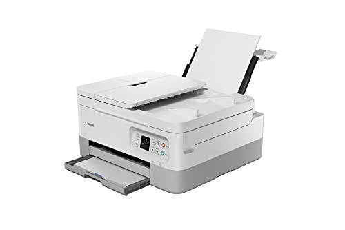 Canon PIXMA TS7451a Farbtintenstrahldrucker Multifunktionsdrucker DIN A4 (Scanner, Kopierer, Fotodrucker, OLED, 4.800 x 1.200 DPI, USB, WLAN, Print App, Duplexdruck, 2 Papierzuführungen), weiß, normal