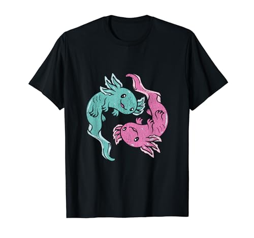 Yin Yang Axolotls - Süßer mexikanischer Salamander Meditation Yoga T-Shirt