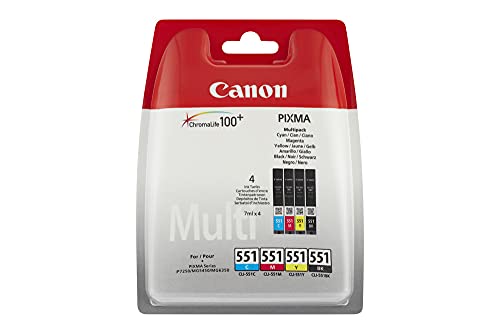 Canon CLI-551 Multipack BK/C/M/Y Druckerpatrone Original Tintenpatrone für Pixma
