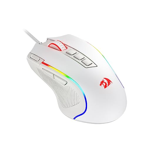 Redragon M612 RGB-Gaming-Maus, 8000 DPI kabelgebundene optische Gamer-Maus mit 11 programmierbaren Tasten und 5 Modi mit RGB, Software unterstützt DIY-Tastenkombinationen, Schnellfeuertaste