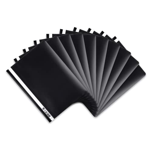 Oxford Schnellhefter A4, aus Kunststoff, schwarz, 10er Pack