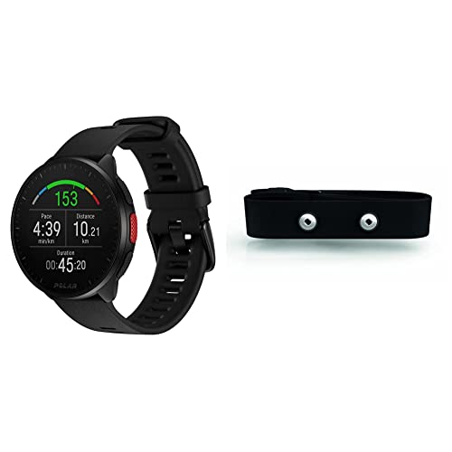 Polar Pacer - GPS-Laufuhr - für Damen & Herren - Pulsuhr - Sport & Fitness - mit Schrittzähler, personalisierten Trainingsprogrammen & Erholungsfunktionen & Soft Brustgurt für H9 und H10 M-XXL