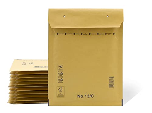 Gepolsterte Umschläge aus Polyethylen-Innenpolster, Farbe Braun, Versandtaschen mit Kapazität für Dokumente mit einer maximalen Fläche (5 Polsterumschläge, 150x220 mm)