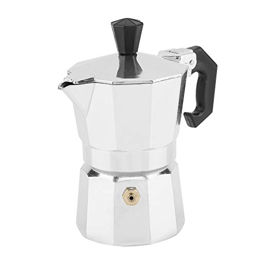 Klassische Espressomaschine mit Kochfeld, Moka-Kanne, 30 ml 1 Tasse italienische Espressomaschine aus Aluminium Herd Kaffeemaschine Kaffeemaschine für Zuhause, Büro usw.