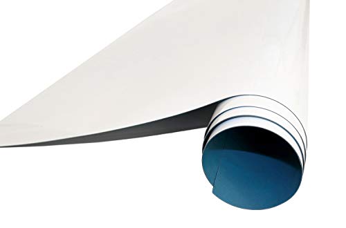 Queence Whiteboard Magnetisch 100x200 cm | Selbstklebende Folie | Weißwandtafel | Whiteboard | Schreibtafel | Wandfolie | Multifunktionstafelfolie | Weiß