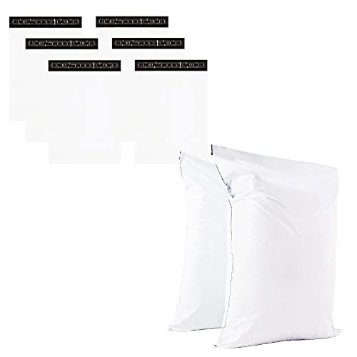 6 Stück 80x95cm Weiß Versandbeutel Plastik Versandtaschen,Versandtüten für Kleidung Groß,Selbstklebend Poly Kunststoffbeutel Wasserdichte Kuriertaschen Paket Tüten für Versand Warensendung Textilien
