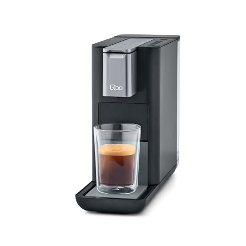 Tchibo Qbo ESSENTIAL Premium Kapselmaschine für Espresso, Caffè und Caffè Grande, kompaktes Design, Dark Stone