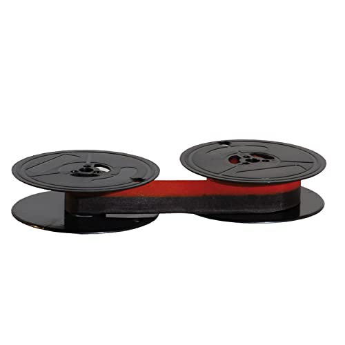 Kores - Nylon-Tintenband für Taschenrechner, schwarz/rot, Modell kompatibel mit Canon, Olympia
