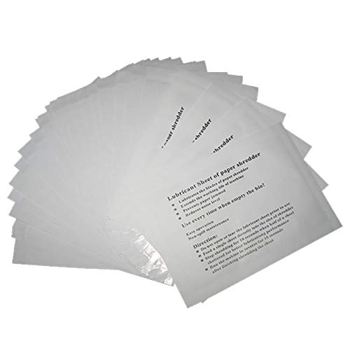 VANRA Ölpapier für Aktenvernichter,Shredder-Schmierblätter Shredder-Zubehör Ölblätter für alle Shredder-Typen,12Stück