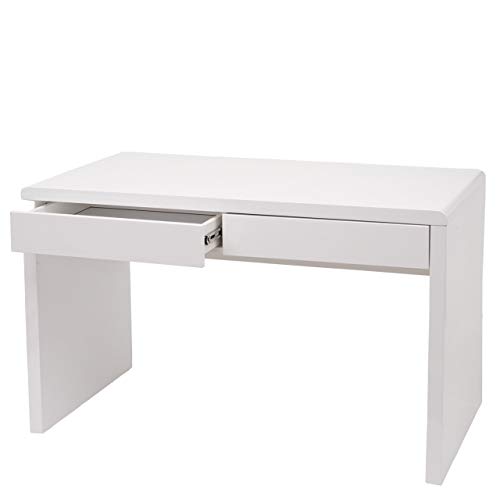 Mendler Schreibtisch HWC-G51, Bürotisch Computertisch Arbeitstisch, Hochglanz Weiß - 100x60cm