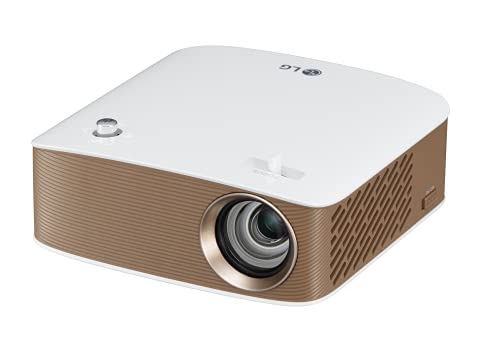 LG Beamer PH150G bis 254 cm (100 Zoll) CineBeam LED HD Projektor (130 Lumen, Smart Share, integrierter Akku) gold weiß