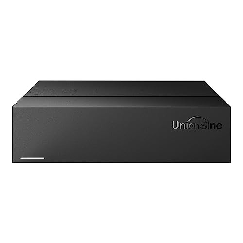 UnionSine 12TB 3,5-Zoll-Desktop-Externe Festplatte USB 3.2Gen2 Typ-C-Festplattenspeicher, kompatibel für PC, TV, Mac,Desktop, Laptop (schwarz) HD3511