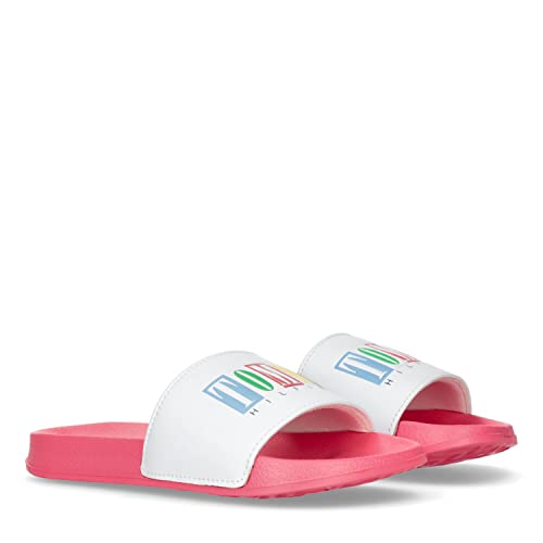 Tommy Hilfiger Damen Pool Logo Slide Print Bade-Schuh Latschen Sauna Beach Neu, Farbe:Mehrfarbig, Schuhe NEU:EU 36