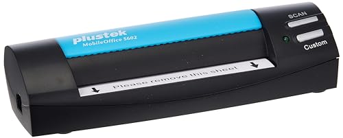 Plustek MobileOffice S602 Visitenkarten-Scanner 1200 x 1200DPI A6 schwarz, blau – (104,9 x 500 mm, 1200 x 1200 DPI, 48 bit, 24/48 bit, 8/16 bit, 1 bit), One Size