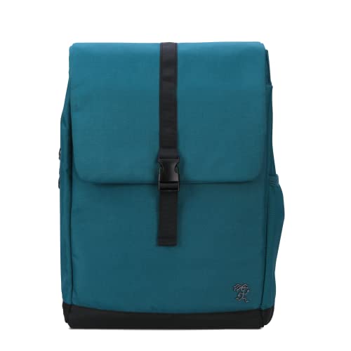FUCHS & REBELL® Rucksack MATS –Durchdacht & Nachhaltig – Daypack mit Laptopfach & Anti Diebstahl Tasche fürs Büro, Uni, Schule & Ausflüge – 15 L (petrolblau)