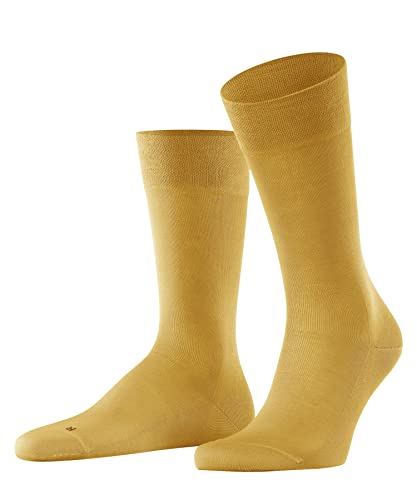FALKE Herren Socken Sensitive Malaga M SO Fil d´Écosse Baumwolle mit Komfortbund 1 Paar, Gelb (Hot Ray 1282) neu - umweltfreundlich, 43-46