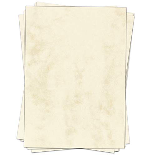 50 Blatt Briefpapier (A4) | Marmor Beige | Motivpapier | edles Design Papier | beidseitig bedruckt | Bastelpapier | 90 g/m²